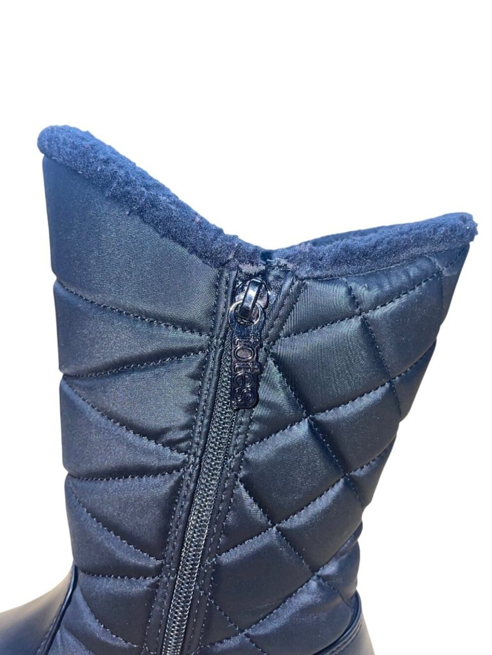 Totes Women’s Black Faux Fur Waterproof Mid-Calf Winter Boots Size 7.5 - Picture 8 of 11